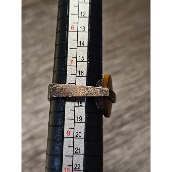 925 Sterling Silver Natural Stone Size 8 - 7.01g - Picture 2 of 5